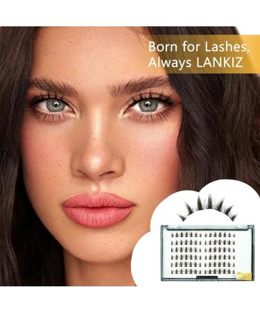 Shop Lankiz Manga Cluster Eyelashes - Brown Individual Lashes for DIY Eyelash Extensions | Natural Manga-Style Fake Lashes - Buy Online on GoSupps.com