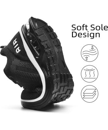 Lamincoa Women's Air Running Shoes - Lightweight Sneakers with Air Cushion for Walking and Tennis - Size 9, Black - Buy Online on GoSupps.com