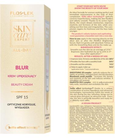 FlosLek Face beautification cream SPF 15 50 ml smooths the skin and wrinkles for all skin types - Buy Online on GoSupps.com