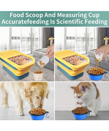 Airtight 20 LB Dog & Cat Food Storage Container in Lemon Yellow | Collapsible Design with Folding Bowl, Measuring Cup & Scoop - Buy Online on GoSupps.com