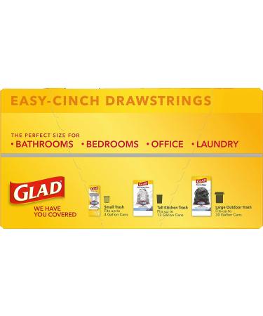 Glad Lemon Fresh Bleach Scent Small Kitchen Trash Bags - 4 Gallon, 80 Count - Buy Online on GoSupps.com