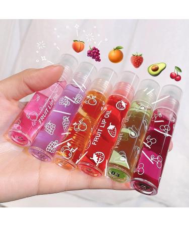 Fruity Roll on Lip Gloss Lip Oil Lip Balm Lip Glosses Fruit Transparent Glossy Lip Gloss Set for Lip Care and Keep Lips Moisturized - Buy Online on GoSupps.com