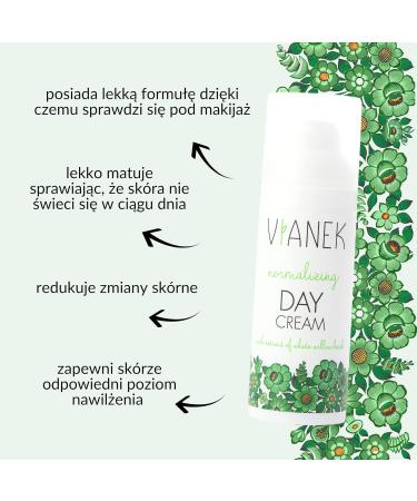 Vianek Normalizing Face Day Cream 50ml - Buy Online on GoSupps.com