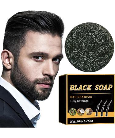  Gwtdtoad Gray Hair Coverage Soap Black Soap Gray Reverse Shampoo Bars Gray Hair Reverse Soap for Travel Vacation Business Lifestyle 50g - Buy Online on GoSupps.com