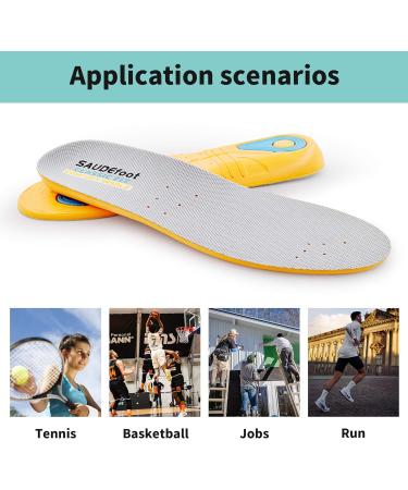 Thick Comfort Insoles for Men & Women | Shock-Absorbing Plantar Fasciitis Insoles for Work Boots - Soft Cushioning & Breathable Fit (L: Men 8.5-10.5/Women 9.5-11.5 - Buy Online on GoSupps.com