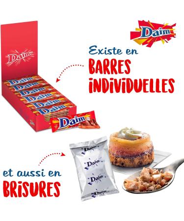 DAIM - Bonbons au Chocolat au Lait et clats de Caramel - Emballages individuels - Tubo de 2 5 kg (390 Bonbons) 0.5 cm x 0.64 cm - Buy Online on GoSupps.com
