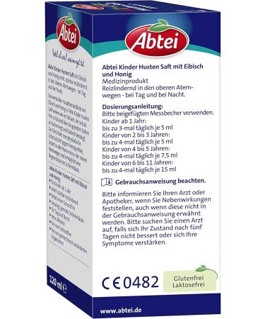 Abbey Children s Cough Juice - Strawberry Honey & Strangle - Alcohol-Free Gluten-Free Lactose-Free - For Toddlers 1 Year+ - 120ml - Buy Online on GoSupps.com