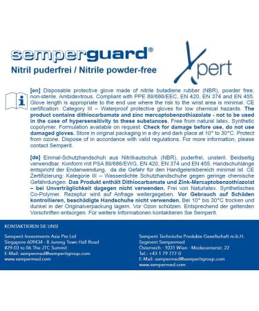 Buy SemperGuard Xpert Nitrile Latex Gloves - Powder-Free Chemical Spray Protection Size S Green/Blue (100-Pack) - International Shipping Available - Buy Online on GoSupps.com