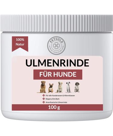 Petgold Slippery Elm Bark for Dogs 100g Premium Slippery Elm Bark Powder Elm Bark Powder Dog