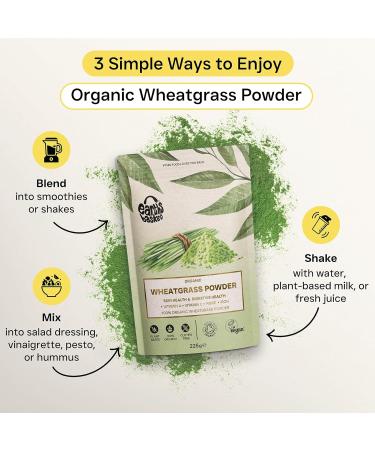 Organic Wheatgrass Powder 225g for Energy & Skin Health | Earths Basket - Buy Online on GoSupps.com