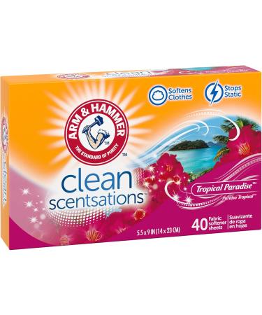 ARM & HAMMER Fabric Softener Sheets - Tropical Paradise 40 Sheets - Freshness & Softness for Every Load - Shop Internationally - Buy Online on GoSupps.com