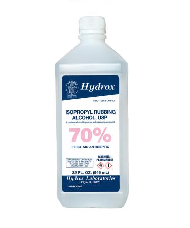 Hydrox 70% Isopropyl Rubbing Alcohol USP 32 oz.