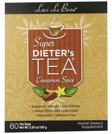 Laci Le Beau Super Dieter's Tea, Cinnamon Spice, 60 bags, 5.26 oz 60 Count (Pack of 1)