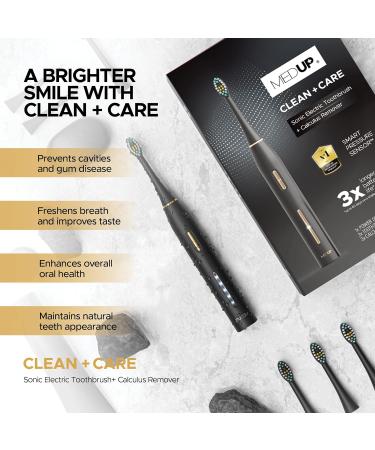 Sleek Black Sonic Electric Toothbrush for Adults | Smart Pressure Sensor, 4 Power Modes, Rechargeable & Waterproof - Buy Online on GoSupps.com