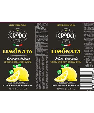 Fonti Di Crodo Limonata Italian Sparkling Lemonade 11.2 oz. Cans - Pack of 24 - Buy Online on GoSupps.com