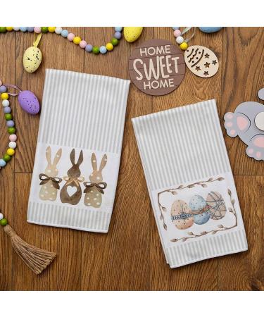 Easter Kitchen Towels 2 Pcs/Set Absorbent Drying Easter Dish Towels Reusable Easter Hand Towels Decorative Kitchen Dish Towels Cleaning Supplies - Buy Online on GoSupps.com