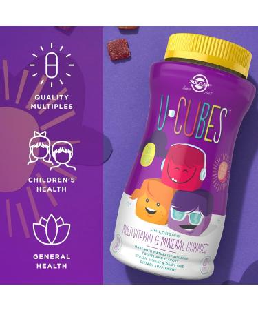 Solgar U-Cubes Children's Multi-Vitamin & Mineral - 120 Gummies (Pack of 2) - Great-Tasting & Non-GMO for Kids 2+ - Gluten-Free - 120 Servings - Buy Online on GoSupps.com
