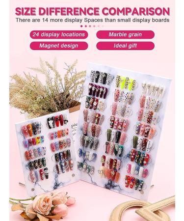 Kalolary Large Magnetic Marble Nail Art Display Board - Detachable Color Card Stand for Acrylic False Tips - Buy Online on GoSupps.com