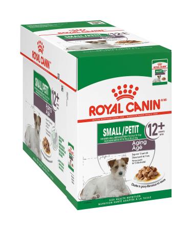 Royal Canin Size Health Nutrition Small Breed Chunks in Gravy Wet Dog Food 3 Ounce (Pack of 12) Aging 12+