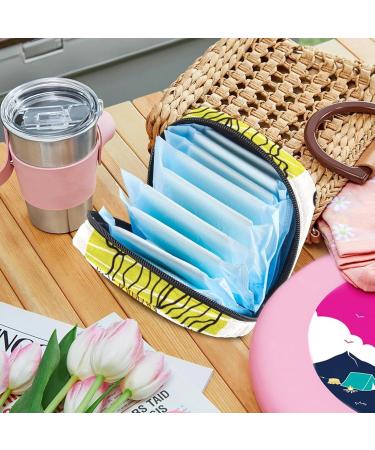 Portable Women's Binding-Storage Bags for Menstrual Cups & Pads | Vintage Cactus Design Ideal for Teens & First Period Essentials - Buy Online on GoSupps.com