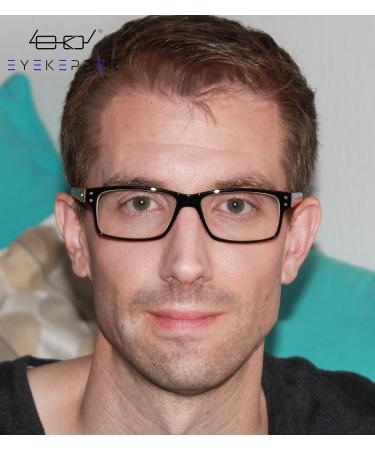 Eyekepper Classic Reading Glasses for Men - Vintage Style with Spring Hinges & Grey Lens +3.00 | International Shipping Available - Buy Online on GoSupps.com