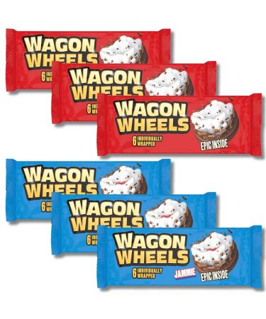 The Great British Kitchen Wagon Wheels Original Cookies (3 x 220g) and 6 Jammie Packets (3 x 228g) Total of 36 Individually Wrapped Cookies The Great British Kitchen