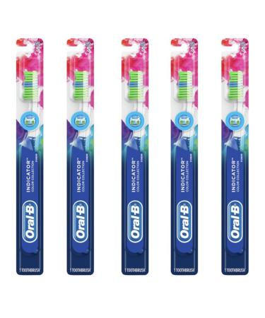 Oral-B Indicator Contour Clean Toothbrush Soft Pack of 5 Blue 1 Count (Pack of 5)