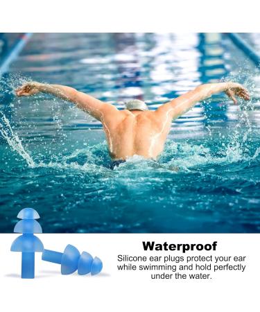 uxcell Waterproof Silicone Swimming Earplugs - 3 Pairs Soft Mushroom Design Comfortable Ear Protection for Men & Women - Blue - Buy Online on GoSupps.com
