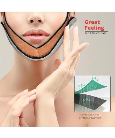 Adjustable Face Slimming Strap | Double Chin Reducer | Anti-aging V Line Lifting Mask - Orange - Buy Online on GoSupps.com
