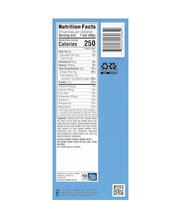 CLIF BAR - Blueberry Almond Crisp - Made with Organic Oats - Non-GMO - Plant Based - Energy Bars - 2.4 oz. (12 Pack) Blueberry Almond Crisp 12 Count (Pack of 1) - Buy Online on GoSupps.com