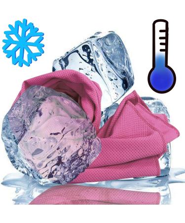 Rose Pink Cooling Towel for Neck & Face - 15.7 x 43.3 inches | Quick Dry Sweat Towel for Hot Weather, Gym, Fitness, Camping & Yoga - Buy Online on GoSupps.com