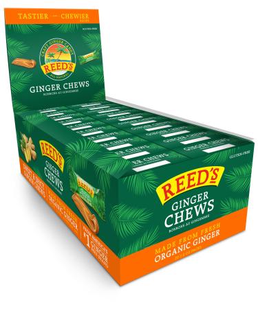 Reed's, Ginger Chews, Delicious All Natural Sweet and Spicy Chewy Ginger Candy (2 OZ, Pack of 20)