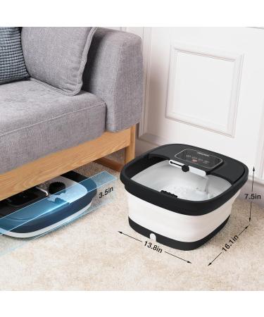 HOSPAN Collapsible Foot Spa - Heated Bubble Red Light Shiatsu Massager for Relaxation & Stress Relief - Portable Foot Bath with Temperature Control - Buy Online on GoSupps.com