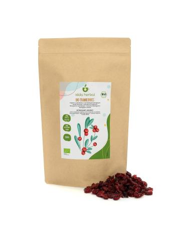 Organic Dried Cranberry (500g), Whole Cranberries Organically Grown, Lightly Sweet With Fruit Juice, 100% Natural and Pure, Snack with Ready to Eat, Vegan