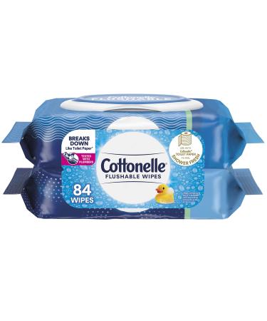 Cottonelle Fresh Care Flushable Cleansing Cloths Refill, 42 Count (Pack of 2) Fresh 42 Count (Pack of 2)
