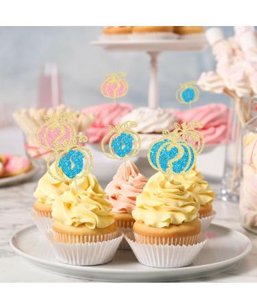 24Pcs Pumpkin Gender Reveal Cupcake Toppers Glitter Pumpkin Baby Feet Cupcake Picks Boy or Girl Baby Shower Decorations Fall Harvest Theme Baby Shower Kids Birthday Party Supplies Multi Style 8 Multi - Buy Online on GoSupps.com