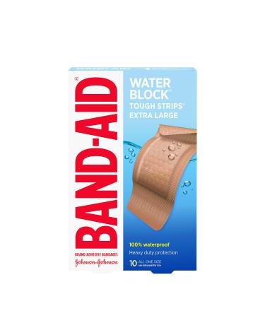 Band Aid tough XL (10 Count) Tough Strips Water Block XL