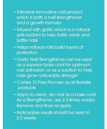 Barielle Garlic Nail Strengthener | Dual Function Growth Lacquer - Buy Online on GoSupps.com