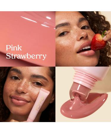 Kopari Lip Love Moisture Balm in Pink Strawberry SPF 30-100% Mineral Zinc Oxide Lip Sunscreen, Ceramide Hydrating Tinted Lip Balm, Clean Vegan & Reef-Friendly, 0.35 oz - Buy Online on GoSupps.com