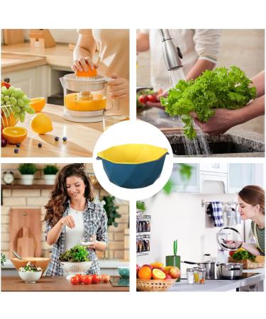 Vegetable Washing | 2 in 1 Colanders for Food Fruit and Vegetables - Washing Fruit and Vegetables Food Quality Drain Filter 2 in 1 Colander Fulenyi - Buy Online on GoSupps.com