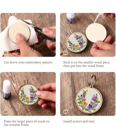 Mini Embroidery Hoop Set - Wooden Rings for DIY Pendant Crafts (16 Sets) - Buy Online on GoSupps.com
