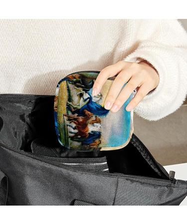 Women's Bonds Storage Pockets Stillpad Keeper - Portable Horse Pattern Period Kit Bag for Women & Girls | Feminine Product Organizer - Buy Online on GoSupps.com