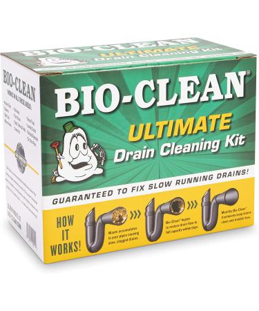 Bio-Clean Ultimate Drain Cleaning Kit - All Natural, 100% Guaranteed - Removes Fats, Oils, Grease - For Drains, Septic Tanks, Grease Traps - Buy Online on GoSupps.com