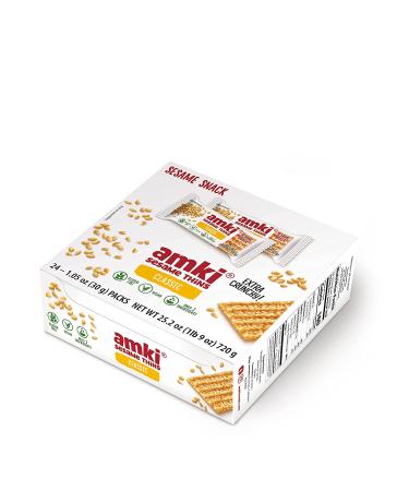 AMKI Sesame Thins Classic - Gluten Free Vegan Snack, 24 Pack 720g - Buy Online on GoSupps.com