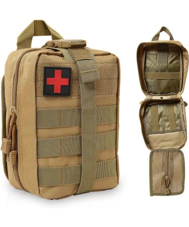 Buy Bituor Tactical First Aid Bag - Waterproof Molle EMT Pouch for Outdoor Camping Travel & Adventure (Brown) | Premium Survival Gear - Buy Online on GoSupps.com