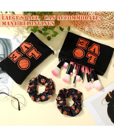 Basketball Stuff Set - Cosmetic Bags, Makeup Storage, Hair Accessories and Pencil Case - Basketball Gifts for Girls in Black - Buy Online on GoSupps.com