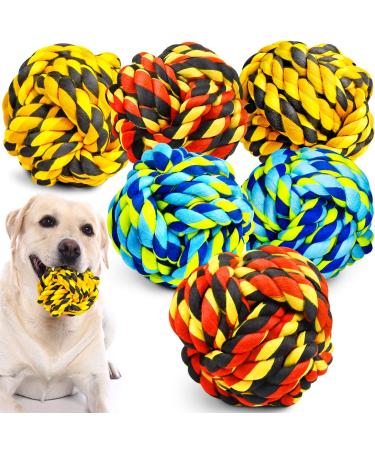 Sharlovy Dog cubes for aggressive horses dog balls for large dogs robust dog toys with a robust rotated cotton rope for medium-sized dogs 6 pieces indestructible chicken - Buy Online on GoSupps.com