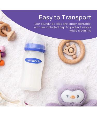 Lansinoh Momma Breastmilk Feeding Bottle | NaturalWave Slow Flow Nipple | 5oz Transparent | 1-Pack - Buy Online on GoSupps.com
