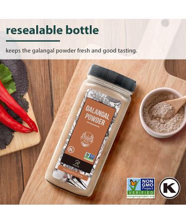 Organic Galangal Powder 8 oz - Non-GMO, Kosher | Ideal for Thai Soups - Soeos - Buy Online on GoSupps.com