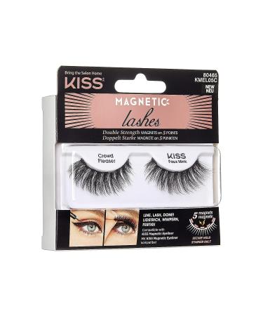 KISS Magnetic Lashes Crowd Pleaser - 1 Pair of Wind Resistant Synthetic False Eyelashes with Double Strength Magnets - Dermatologist Tested, Lasts Up to 16 Hours, Reusable up to 15 Times - Buy Online on GoSupps.com